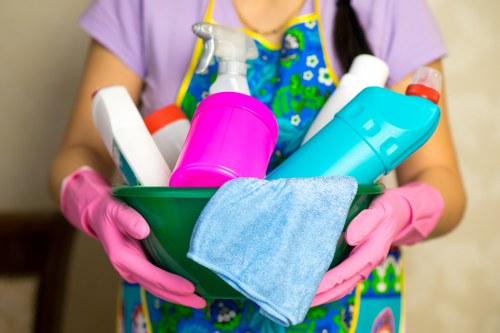 Dust removal from fabric curtains during home maintenance